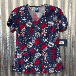 Zoe+Chloe-Women's-print scrub top-XS